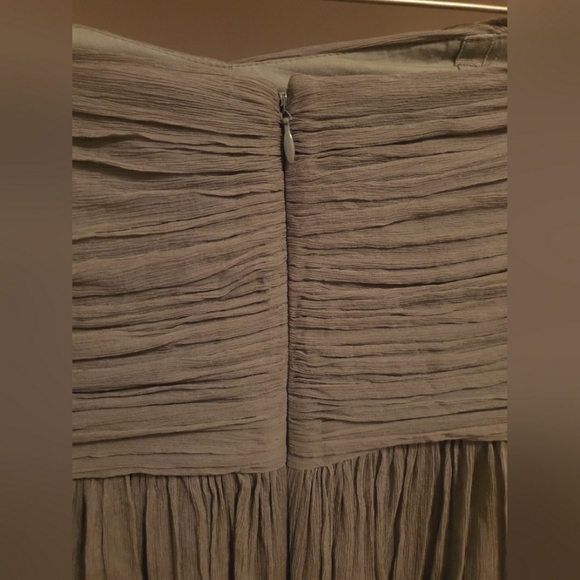 J. Crew chiffon silk mini strapless dress. Grey. Size 6. Flowy. - Picture 4 of 11